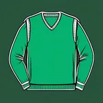 green v-neck sweater vest image